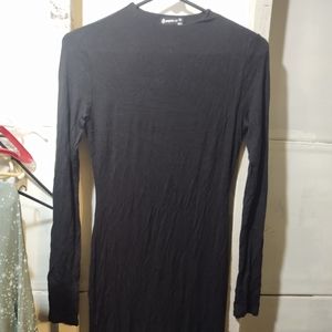 Black body con long sleeved dress